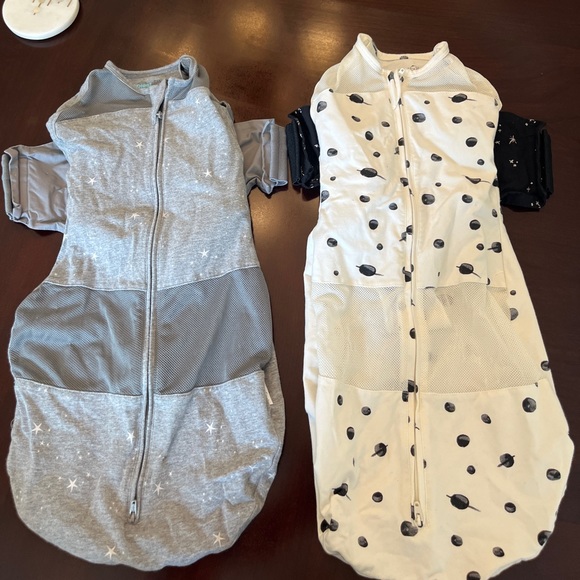 NWOT size Medium Happiest Baby Sleep Sacks - ivory planet and gray stars - Picture 4 of 4